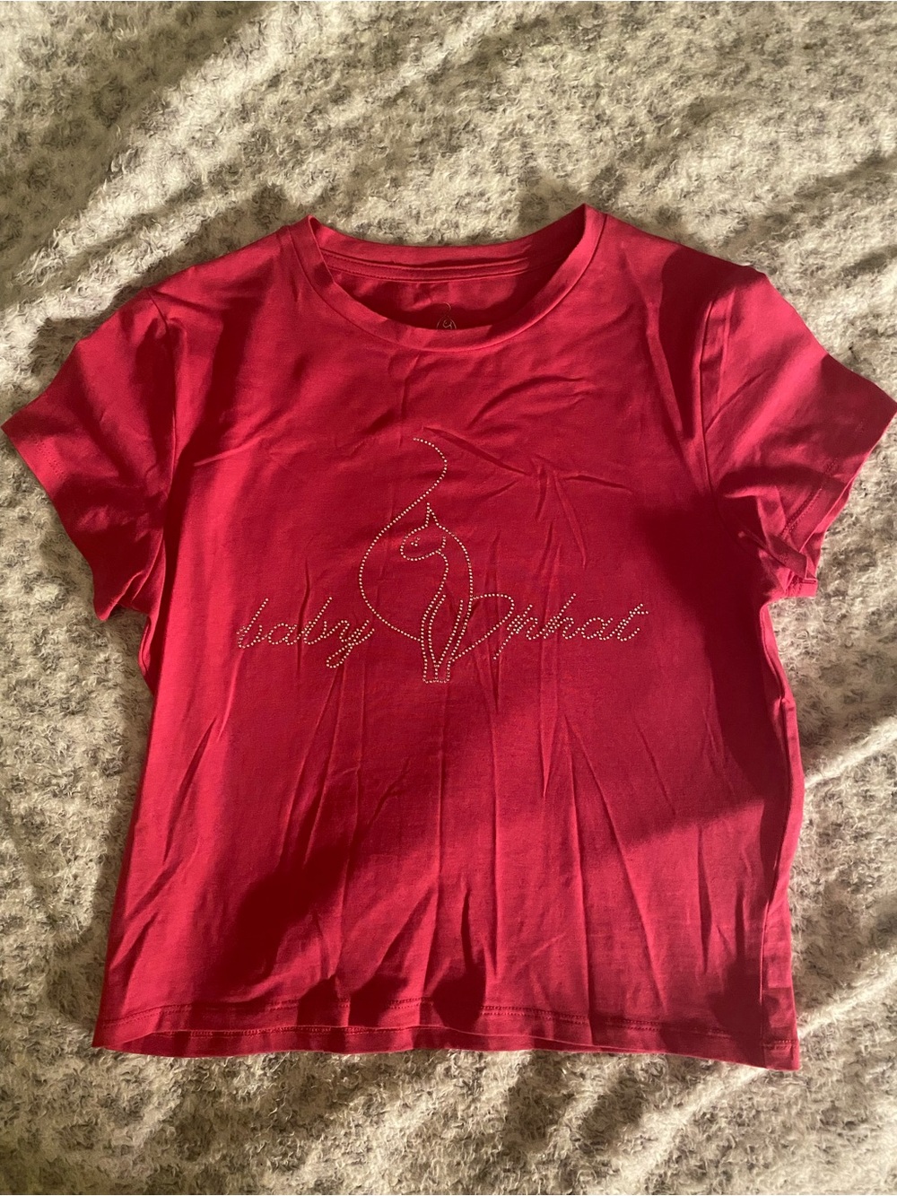 Baby Phat Red Short Sleeve Tee with Crystal Logo